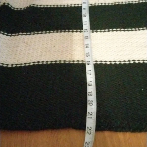 Sanctuary size large black/ cream striped sweater. So pretty for winter. - Picture 9 of 11
